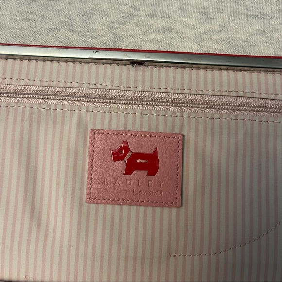 Radley London Red Leather Chain Clutch Wallet - Picture 7 of 16